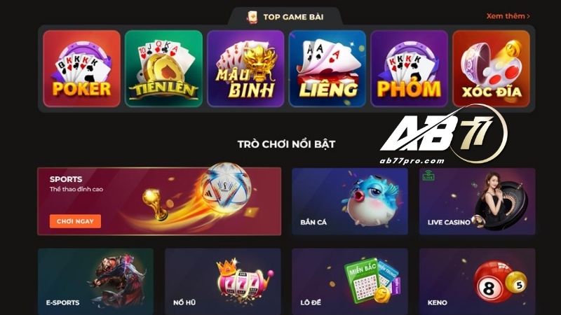 Sảnh GEM AB77 cổng game giải trí đỉnh cao