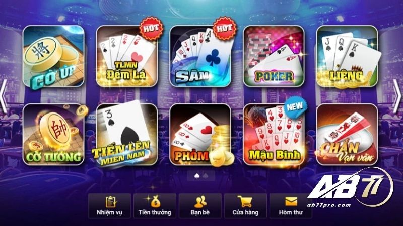 Sảnh cập nhật hàng loạt siêu phẩm game bài hot hit nhất