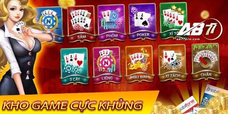 Sảnh game bài AB77 được nhiều cược thủ Việt quan tâm